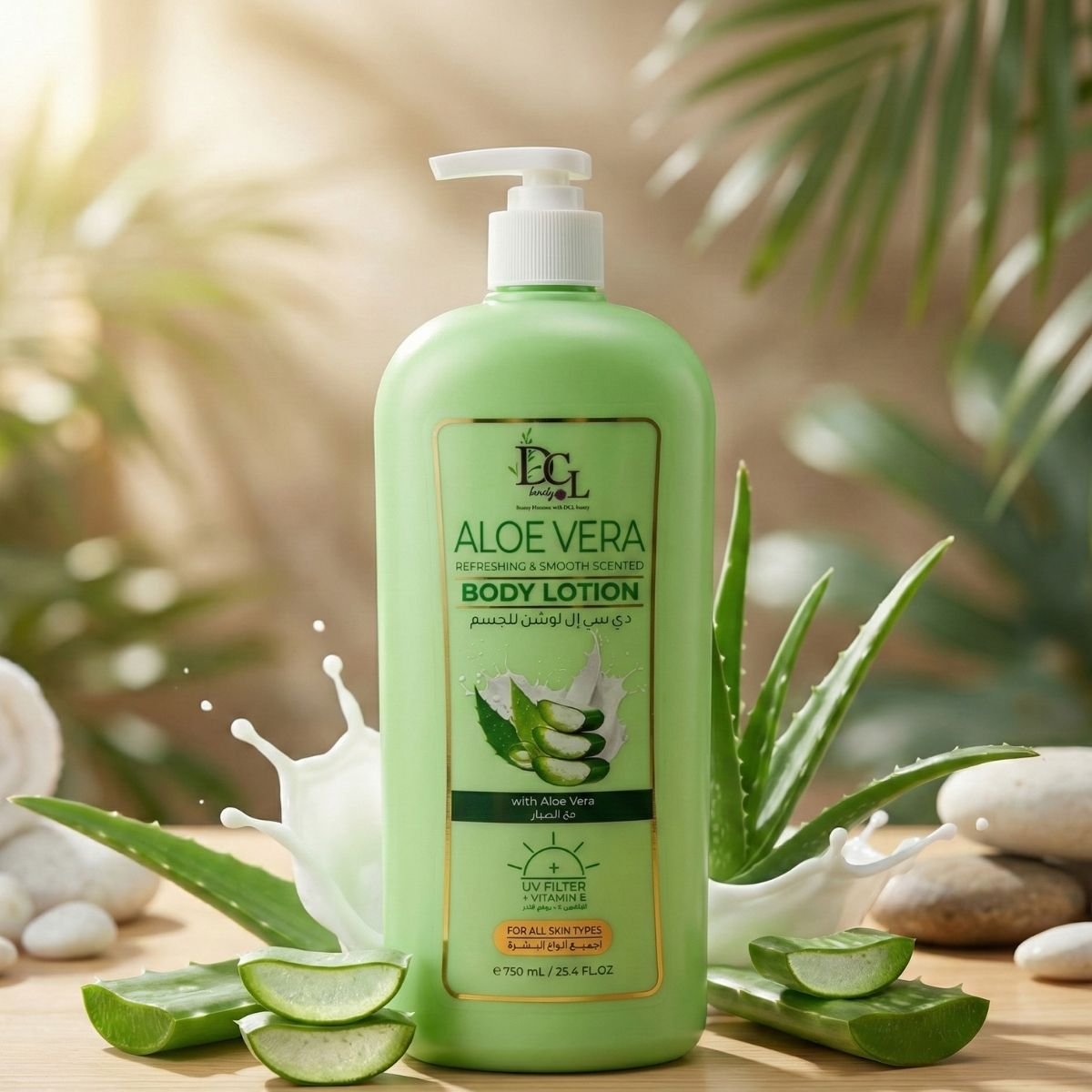 DCL Beauty Aloe Vera body lotion 750ml — nourishing body care UAE