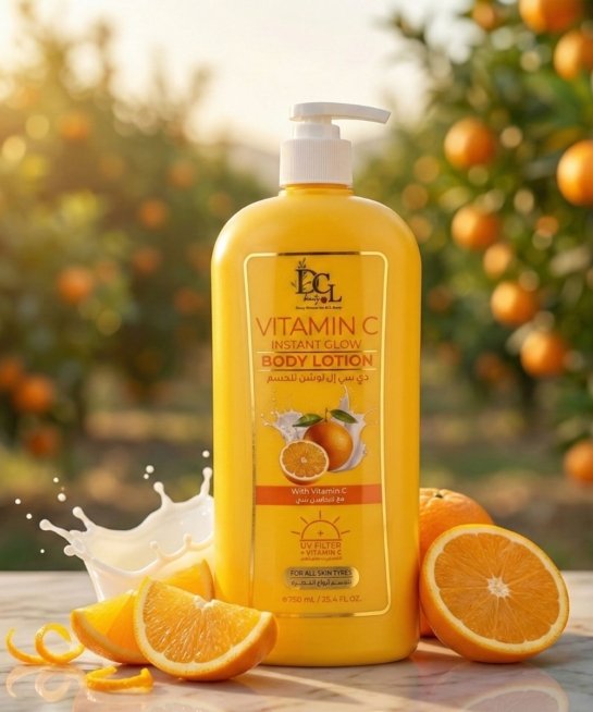 DCL Beauty Vitamin C body lotion 750ml — glowing skin body care UAE